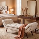 Ver imagem 1 de Puff Recamier 195cm Awa Bouclé Off White - Sallar Home