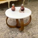 Ver imagem 1 de Mesa de Centro e Lateral Pés Cebola 50x35cm Branco