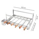 Ver imagem 2 de Churrasqueira Elétrica Giratória 6 Espetos Aço Inox Regulável Rotativa Bivolt Gira Bem Arke