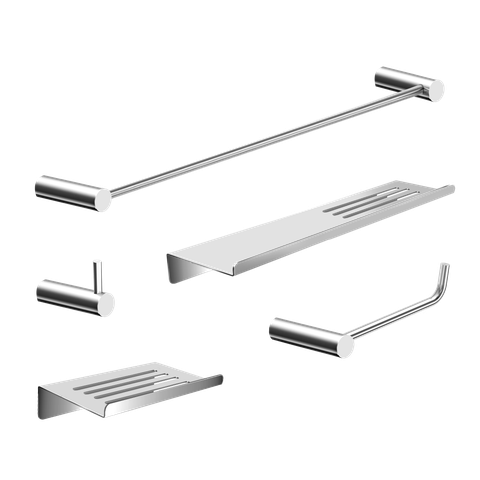 Kit de Acessórios para Banheiro Alto Brilho 5 Peças 2101or Grego Metal