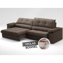 Ver imagem 6 de Sofá com Carregador USB Retrátil Reclinável Montreal 2,90m Velosuede Marrom - NETSOFAS