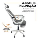 Ver imagem 2 de Cadeira de Escritório Presidente Executiva Oficial Paris Cinza