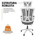 Ver imagem 5 de Cadeira de Escritório Presidente Executiva Oficial Paris Cinza