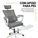 Ver imagem 3 de Cadeira de Escritório Presidente Executiva Oficial Paris Cinza