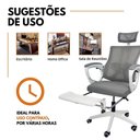 Ver imagem 7 de Cadeira de Escritório Presidente Executiva Oficial Paris Cinza