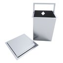 Ver imagem 3 de Lixeira Lixo com Alça Embutida Aço Inox 5 Litros Escovado Technox