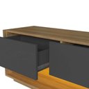 Ver imagem 5 de Rack para Tv até 55 Polegadas com 3 Gavetas e 1 Nicho com Iluminação em Led Rgb Ra8036 Mel e