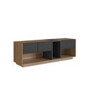 Ver imagem 1 de Rack para Tv até 55 Polegadas com 3 Gavetas e 1 Nicho com Iluminação em Led Rgb Ra8036 Mel e