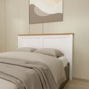 Ver imagem 1 de Cabeceira Casal para Cama Box Branco/freijó Topázio Madeira Pinus - Finestra Branco/freijó