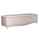 Ver imagem 1 de Calçadeira Baú King 195cm Imperial J02 Suede Bege - Mpozenato