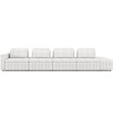 Ver imagem 3 de Sofá Ilha com Puff para Sala Living 425cm Amber M03 Bouclê Branco - Lyam Decor