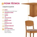 Ver imagem 6 de Mesa de Jantar Loren 90cm Tampo Mdf Canto Reto e 4 Cadeiras Copper Moderna Mobília
