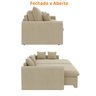 Sofá Cama Retrátil e Reclinável Madri 180cm - Movenzo Estofados - 9