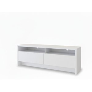 Rack Elos de Luxo para Sala Tv Diversas Polegadas Moderna Compacta 2 Gavetas 2 Nichos - Branco