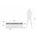 Ver imagem 3 de Rack Elos de Luxo para Sala Tv Diversas Polegadas Moderna Compacta 2 Gavetas 2 Nichos - Branco