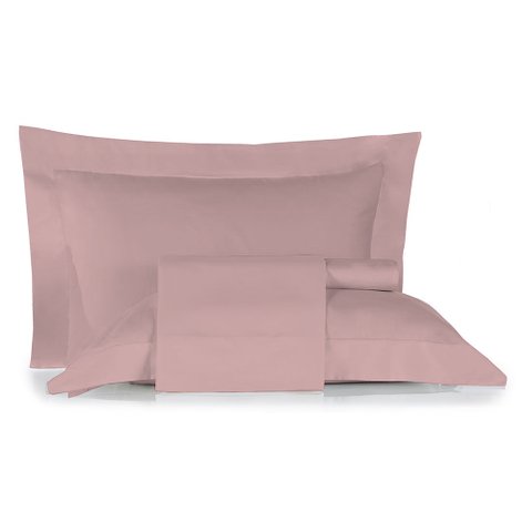Jogo de Cama Casal Liso 300 Fios Nova América:rosê