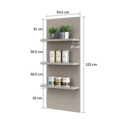 Bancada Mesa Gourmet para Cozinha com Painel Suprema Luciane Móveis - 5
