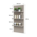 Ver imagem 5 de Bancada Mesa Gourmet para Cozinha com Painel Suprema Luciane Móveis