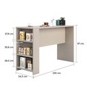 Ver imagem 4 de Bancada Mesa Gourmet para Cozinha com Painel Suprema Luciane Móveis