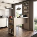 Ver imagem 1 de Bancada Mesa Gourmet para Cozinha com Painel Suprema Luciane Móveis