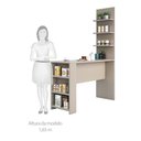 Ver imagem 3 de Bancada Mesa Gourmet para Cozinha com Painel Suprema Luciane Móveis