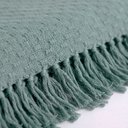 Ver imagem 3 de Manta p/ Sofá Tramê Algodão 3 Lugares 1,20m x 1,80m Verde Tac