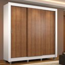 Ver imagem 1 de Guarda Roupa Casal Madesa Mônaco 3 Portas de Correr com Pés - Branco/rustic