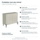 Ver imagem 4 de Buffet Bend 99 cm Porta Frisada Incolar Luna com Pé Preto