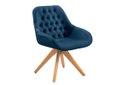 Ver imagem 1 de Poltrona Decorativa Alice Suede Capitone Pe Palito Unidecor Azul Bic