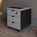 Ver imagem 6 de Gaveteiro Móvel Escritório 40cm x 50cm 3 Gavetas Chave e Rodízios F5 Office Cor:Cinza Sagrado com