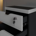 Ver imagem 5 de Gaveteiro Móvel Escritório 40cm x 50cm 3 Gavetas Chave e Rodízios F5 Office Cor:Cinza Sagrado com