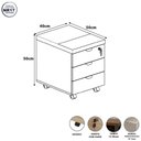 Ver imagem 3 de Gaveteiro Móvel Escritório 40cm x 50cm 3 Gavetas Chave e Rodízios F5 Office Cor:Cinza Sagrado com