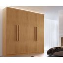 Ver imagem 1 de Guarda Roupa 4 Portas e 3 Gavetas Império Naturale - Rufato