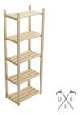 Ver imagem 2 de Conjunto Estante Para Escritório Simples Madeira Natural Organizadora e Sapateiras floreira vertical