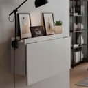 Ver mais imagens de Escrivaninha Mesa Dobrável com Nichos 78,5cm Branco