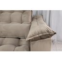 Ver imagem 5 de Sofá Retrátil e Reclinável 2,30m em Tecido Veludo C/ Pillow Nos Braços e Molas Ensacadas Bonel/d33:b