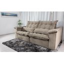 Ver imagem 6 de Sofá Retrátil e Reclinável 2,30m em Tecido Veludo C/ Pillow Nos Braços e Molas Ensacadas Bonel/d33:b