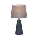 Ver imagem 1 de Luminária de Mesa Abajur de Metal Cinza com Cúpula Cinza 43cm 1e7 Paris Luz