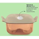 Ver imagem 2 de Cristal Pop Quadrada 1,2 Litros Cor Rosa Chá Tupperware