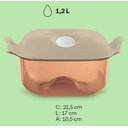 Ver imagem 4 de Cristal Pop Quadrada 1,2 Litros Cor Rosa Chá Tupperware