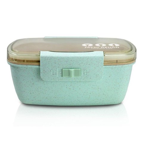 Conjunto Pote Marmita Ecológica 650 Ml com Copo C- Tampa 300 Ml Verde