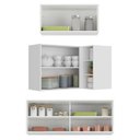 Ver imagem 5 de Kit Armário Cozinha Aéreo Canto 90cm com Aéreo 70cm e Aéreo 120cm Veneza Multimóveis Mp2287