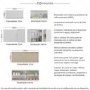 Ver imagem 3 de Kit Armário Cozinha Aéreo Canto 90cm com Aéreo 70cm e Aéreo 120cm Veneza Multimóveis Mp2287