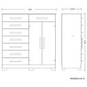 Ver imagem 4 de Cômoda Sapateira Julieta 8 Gavetas 2 Portas Branco