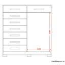 Ver imagem 5 de Cômoda Sapateira Julieta 8 Gavetas 2 Portas Branco