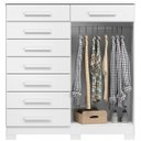 Ver imagem 2 de Cômoda Sapateira Julieta 8 Gavetas 2 Portas Branco