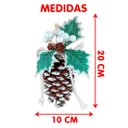 Ver imagem 4 de Pendentes Pinha Nevado Enfeite Árvore Natal 20x10cm Kit 6pçs