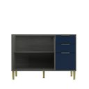 Ver imagem 5 de Balcão de Cozinha 120cm com 2 Portas e 3 Gavetas Domus Espresso Móveis Azul/Silver/Royal