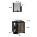 Ver imagem 5 de Conjunto Balcão C-cuba L38 e Espelheira Soft 500 Preto Ônix C-carvalho Preto Ônix C-carvalho Dark