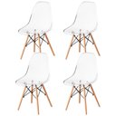 Ver imagem 1 de Conjunto com 4 Cadeiras de Jantar Eames Chair em Acrílico na Cor Transparente